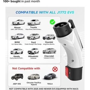 ⚡️SEGUMA brand Tesla to J1772 EV Charger Adapter - White⚡️